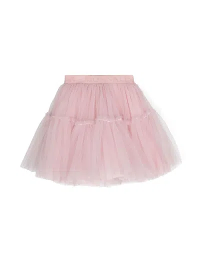 Monnalisa Kids'   Tulle Circle Skirt In Pink
