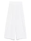 Monnalisa Pinstripe-pattern Trousers In White