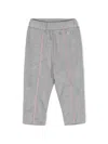 Monnalisa Piped-trim Detail Jersey Leggings In Grey
