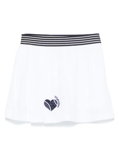 Monnalisa Kids' Piqué-weave Skorts In White