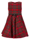 Monnalisa Plaid Dress In Red