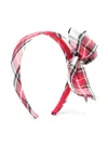 Monnalisa Plaid Hair Band In 红色