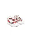 Monnalisa Plaid Suede Ballerina Shoes In Neutrals