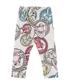 Monnalisa Plain Knitted Leggings In Multicolor