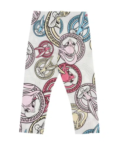 Monnalisa Plain Knitted Leggings In Multicolor