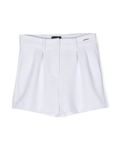 Monnalisa Kids' Pleat-detail Mini Shorts In White