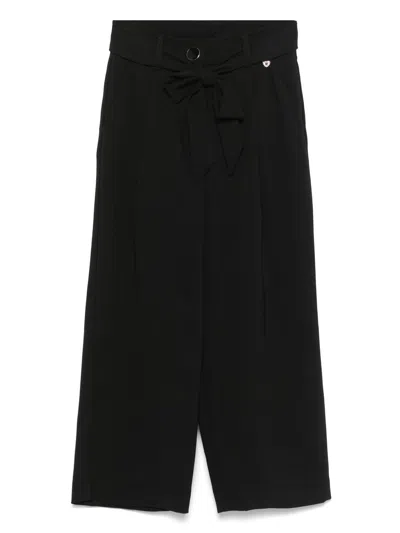 Monnalisa Kids' Pleat-detail Trousers In Black