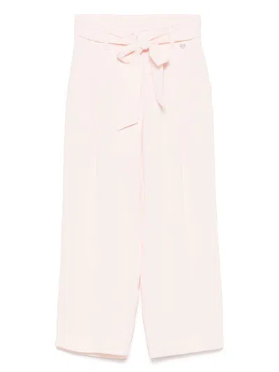 Monnalisa Kids' Pleat-detail Trousers In Pink