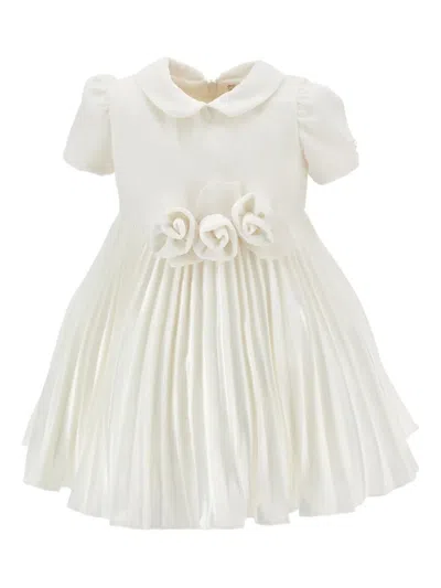 Monnalisa Babies' Pleated Dress In White