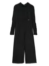 Monnalisa Pleated Jumpsuit In Black