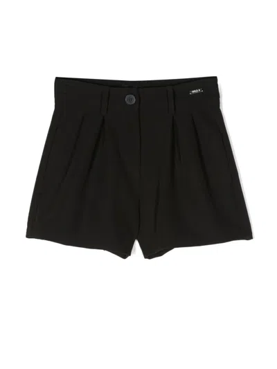 Monnalisa Kids' Pleated Mini Shorts In Black