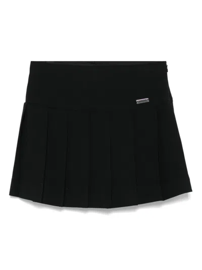 Monnalisa Kids' Pleated Skirt In Black