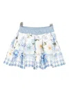 Monnalisa Pleated Skirt In Blue