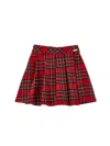 Monnalisa Pleated Tartan Skirt