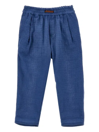 Monnalisa Babies' Pleated Trousers In Black