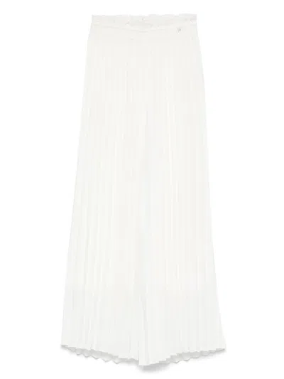 Monnalisa Kids' Plissé Trousers In White