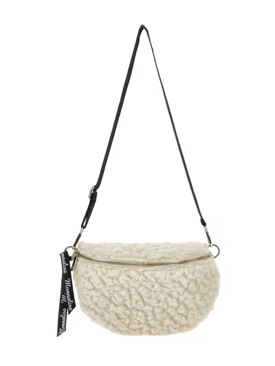 Monnalisa Kids'   Plush Shoulder Bag In Cream