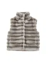 Monnalisa Plush Vest In Gray