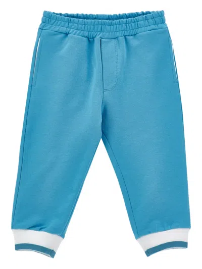Monnalisa Babies' Pocket Graphic-detail Trousers In Blue
