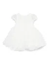 Monnalisa Point D'esprit Dress In White