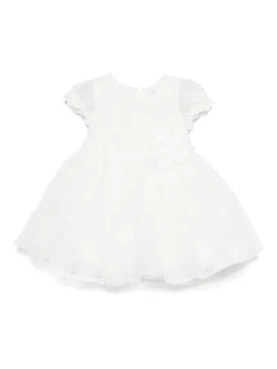 Monnalisa Babies' Point D'esprit Dress In White