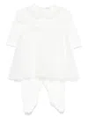 Monnalisa Point D'esprit Romper In White