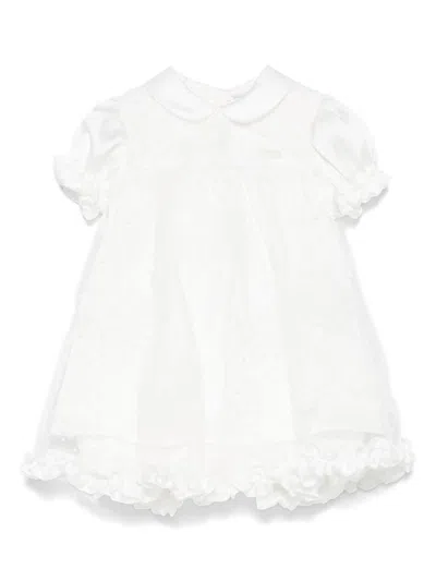 Monnalisa Babies' Point D'esprit Short Set In White