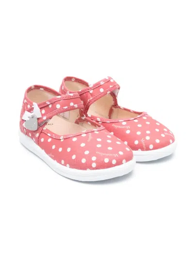 Monnalisa Kids' Polka-dot Ballet Flats In Red