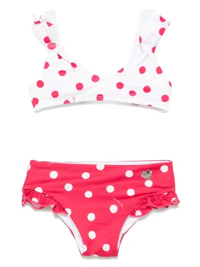 Monnalisa Babies' Polka-dot Bikini In Red