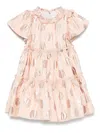 Monnalisa Polka Dot Dress In Pink