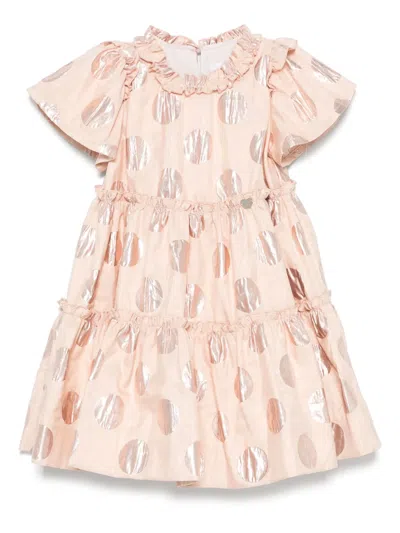 Monnalisa Kids' Polka Dot Dress In Pink