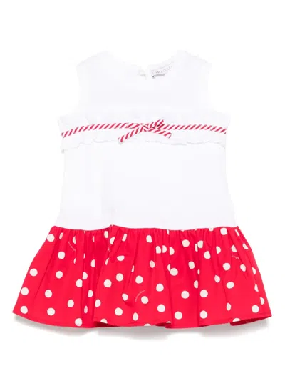 Monnalisa Babies' Polka-dot Dress In White