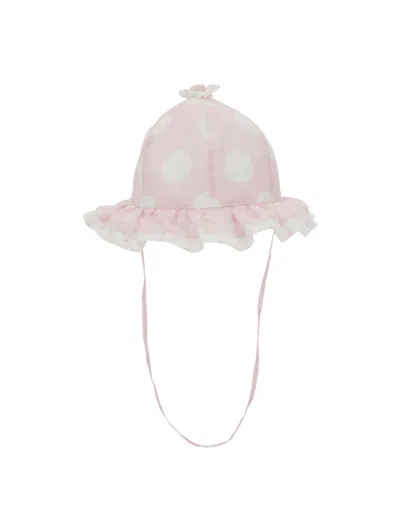 Monnalisa Babies'   Polka Dot Hat In Pink