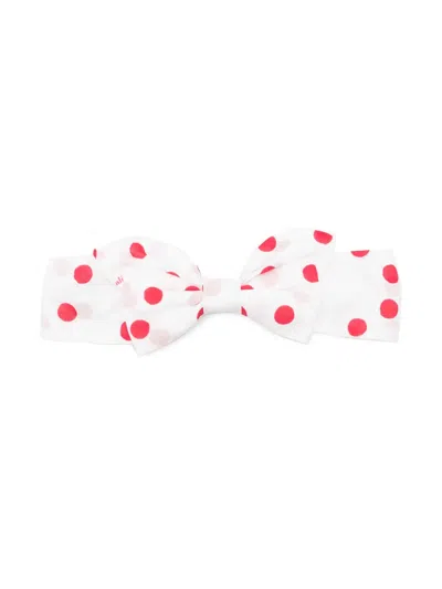 Monnalisa Babies' Polka-dot Headband In White