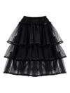 Monnalisa Polka Dot-jacquard Tutu In Black