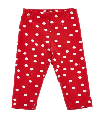 Monnalisa Kids' Polka Dot Leggings In Red