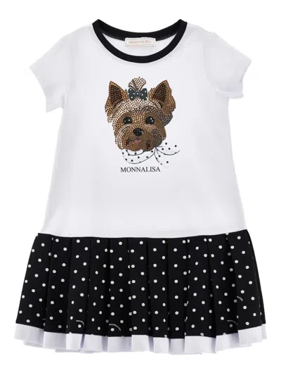 Monnalisa Kids' Polka-dot-pattern Dress In Multi