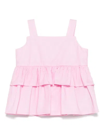 Monnalisa Kids' Polka Dot-print Blouse In Pink