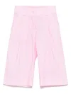 Monnalisa Polka Dot-print Trousers In Pink
