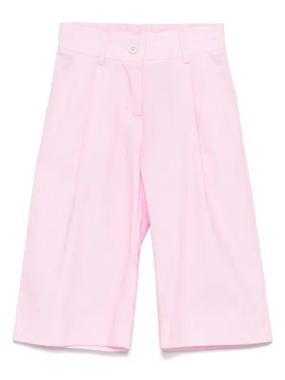 Monnalisa Kids' Polka Dot-print Trousers In Pink