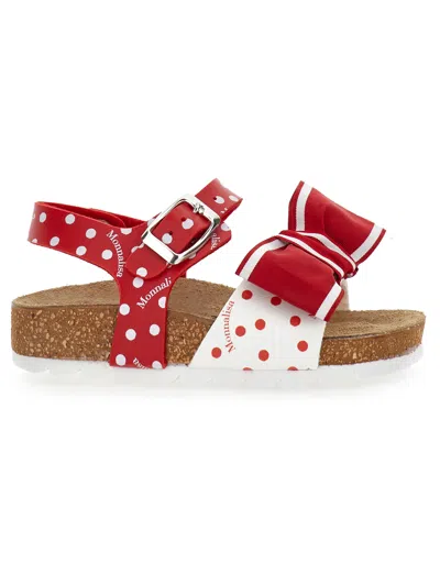 MONNALISA MONNALISA  POLKA DOT SANDALS WITH BOW