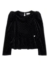Monnalisa Top Mit Gala Und Details In Black