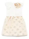 Monnalisa Polka Dot Skirt Set In White