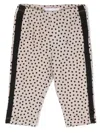 Monnalisa Polka-dot Stretch Legging In Neutrals