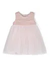 Monnalisa Polka-dot Tulle Dress In Pink