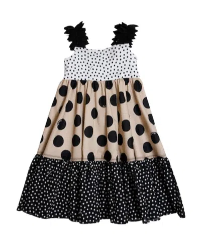 Monnalisa Kids' Polka Printed Cotton Muslin Dress In Multi