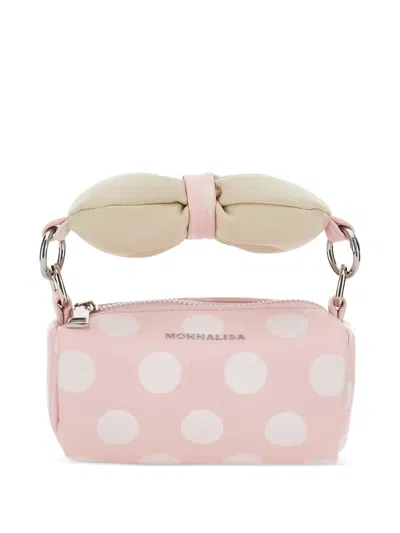 Monnalisa Kids' Polka-dot Bow Bag In Pink