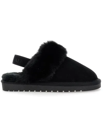 Monnalisa Babies'  Pony Slippers In Black