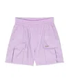 Monnalisa Poplin Cargo Shorts In Purple