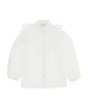 Monnalisa Poplin Shirt In White